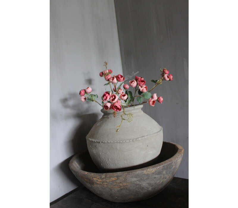 Zijden mini roos Old pink 65cm