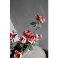 Zijden mini roos Old pink 65cm
