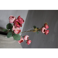 Zijden mini roos Old pink 65cm