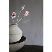 Zijden papaver / klaproos light pink 76cm