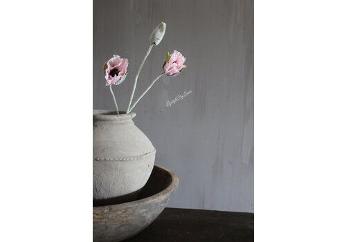 Zijden Papaver / Klaproos light pink 76 cm