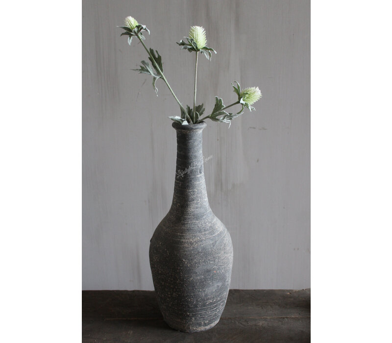 Zijden Distel white / green 40cm