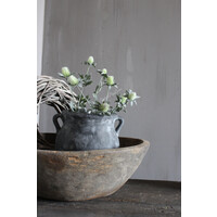 Zijden Distel white / green 40cm