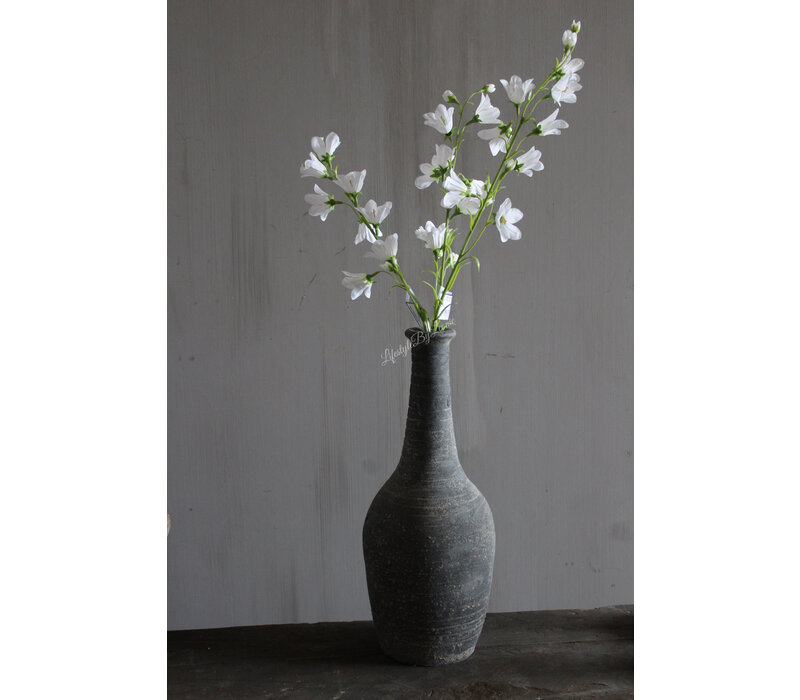Zijden tak Campanula / klokjes bloem white 70cm
