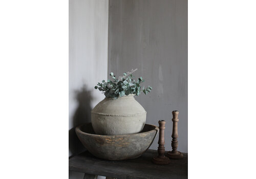 Zijden bosje Eucalyptus grey/green 28 cm