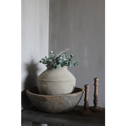 Zijden bosje Eucalyptus grey/green 28 cm 