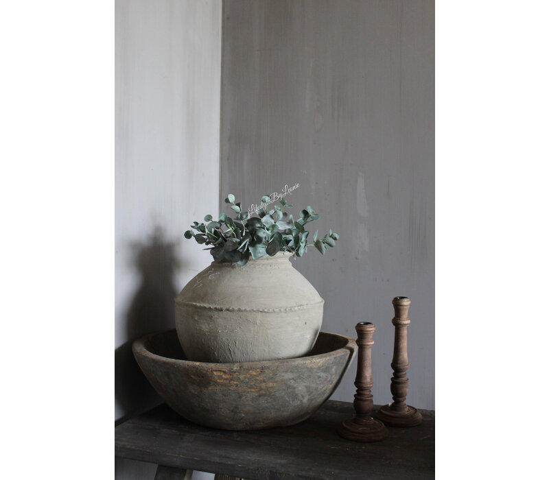 Zijden bosje Eucalyptus grey/green 28 cm