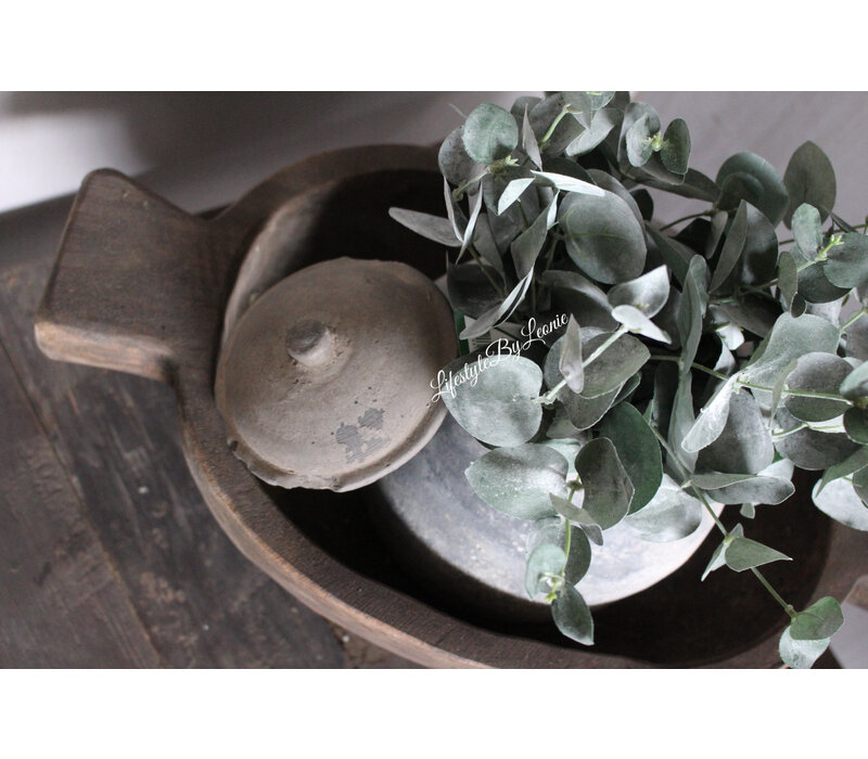 Zijden bosje Eucalyptus grey/green 28 cm