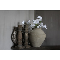 Zijden poppy Klaproos tak white 70 cm