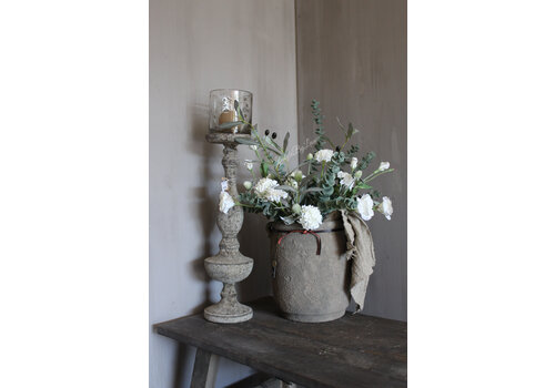 Brynxz Brynxz stenen pot Rustic 2 ears rope 32 x 30 cm