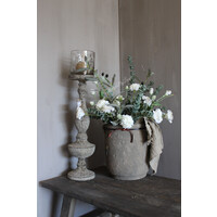 DUTZ cilinder windlicht met metal chips 14 cm