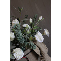Zijden Lisianthus tak white 70 cm
