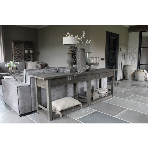 LUKSA wandkast / sidetable Jensen Antique grey 240 cm 