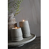 Stenen kandelaar Organic grey 15 cm