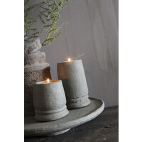 Stenen kandelaar Organic grey 15 cm