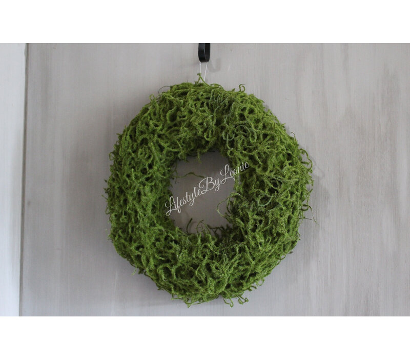 Namaak groene moskrans 45 cm