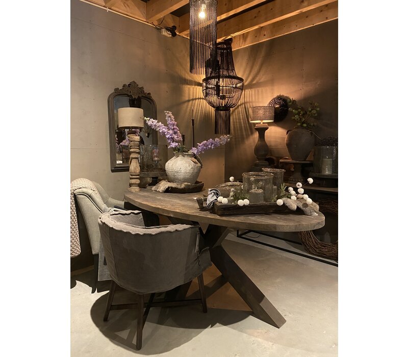 LUKSA ovale eettafel Adina 200 x 100 x 78 cm