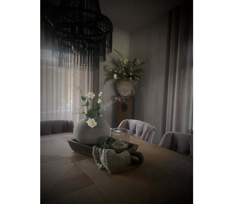 Massief houten bak met handvat Wulan 65 cm