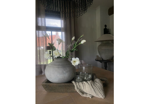 Zijden Lisianthus tak white 70 cm