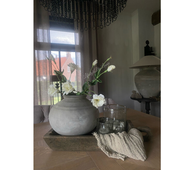 Zijden Lisianthus tak white 70 cm