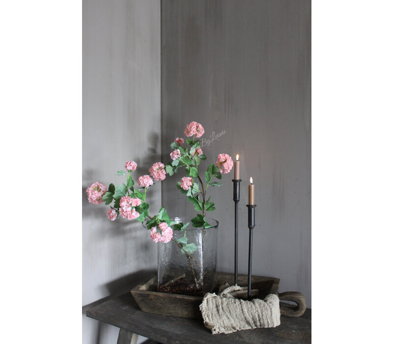 Zijden grote Hortensia Snowball tak Pink