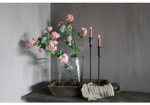 Zijden grote Hortensia Snowball tak Pink