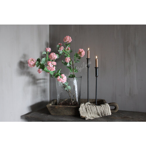 Zijden grote Hortensia Snowball tak Pink 