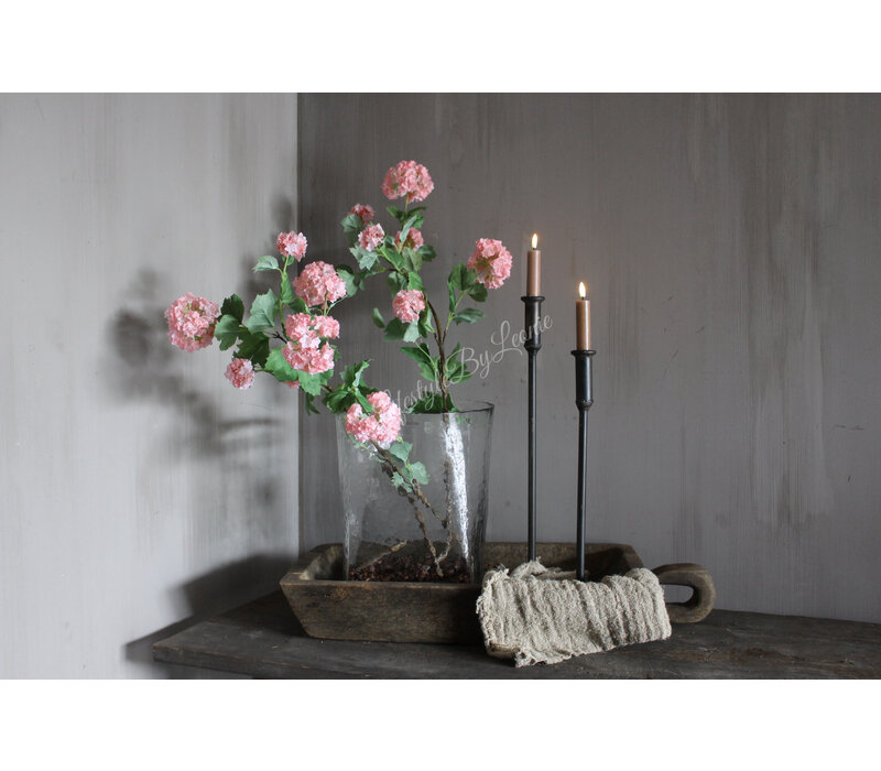 Zijden grote Hortensia Snowball tak Pink