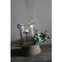 Roestige kerstbellen aan tak 50 cm