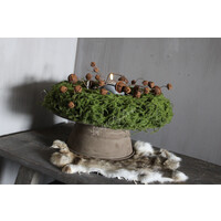 Roestig plateau op voet 42 x 15 cm