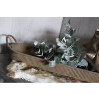 Roestig langwerpig dienblad Belly 69 cm