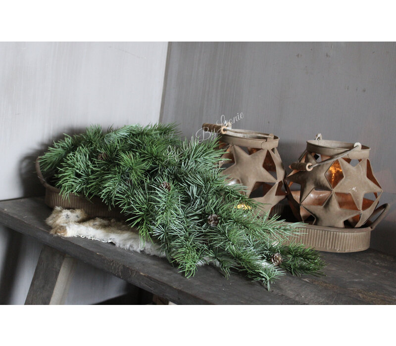 Roestig windlicht Star ball 18 cm