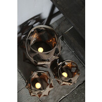 Roestig windlicht Star ball 18 cm