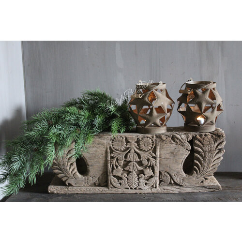 Roestig windlicht Star ball 18 cm 