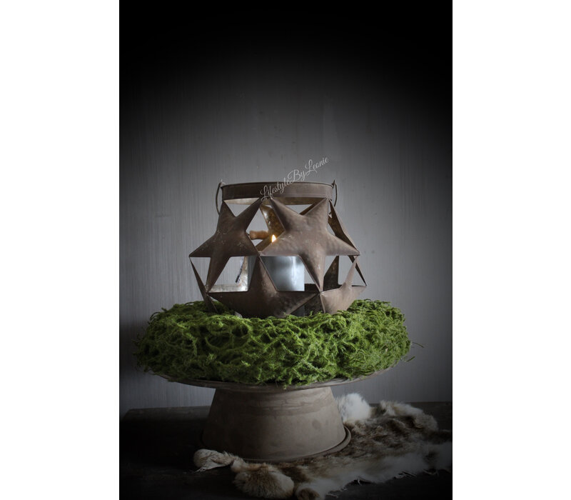 Roestig windlicht Star ball 27 cm