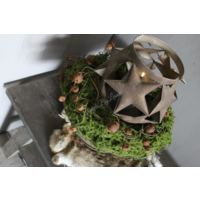 Roestig windlicht Star ball 27 cm