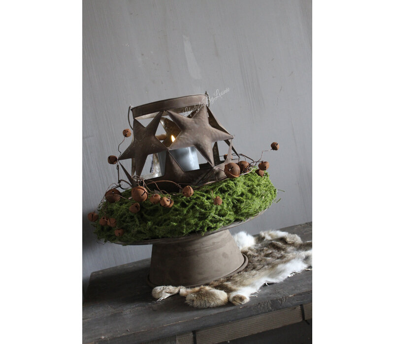 Roestig windlicht Star ball 27 cm