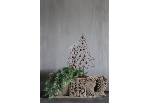 Roestige kerstboom met belletjes 40 cm Roestige kerstboom met belletjes 40 cm