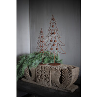Roestige kerstboom met belletjes 40 cm
