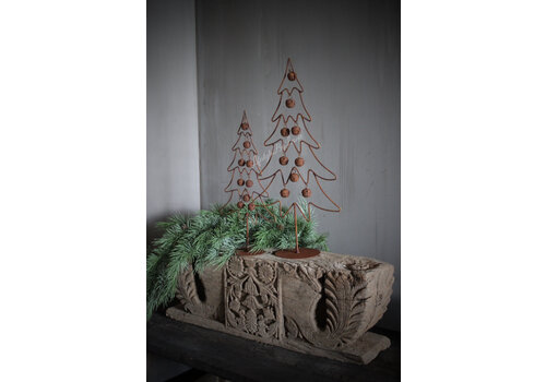 Roestige kerstboom met belletjes 57 cm Roestige kerstboom met belletjes 57 cm