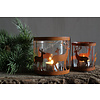 Roestig windlicht Hert 10,5 cm