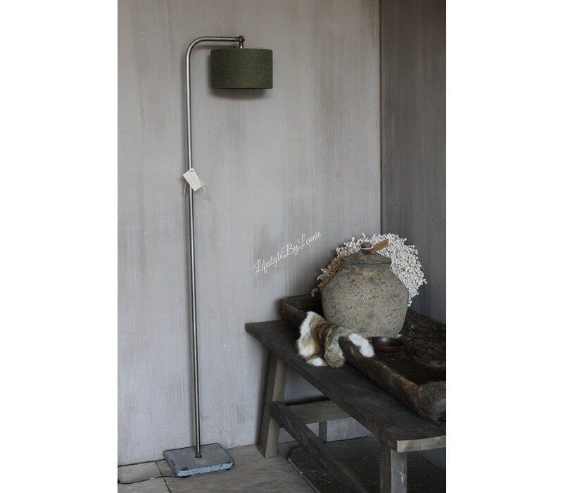 Aura Peeperkorn vloerlamp boog met hardstenen voet 130cm