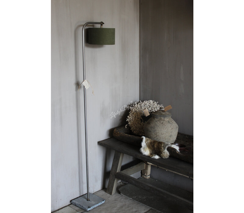 Aura Peeperkorn vloerlamp boog met hardstenen voet 130cm