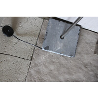 Aura Peeperkorn vloerlamp boog met hardstenen voet 130cm