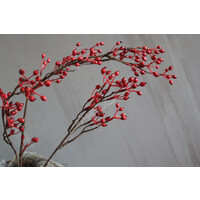 Namaak lange Rozenbottel tak red 100 cm