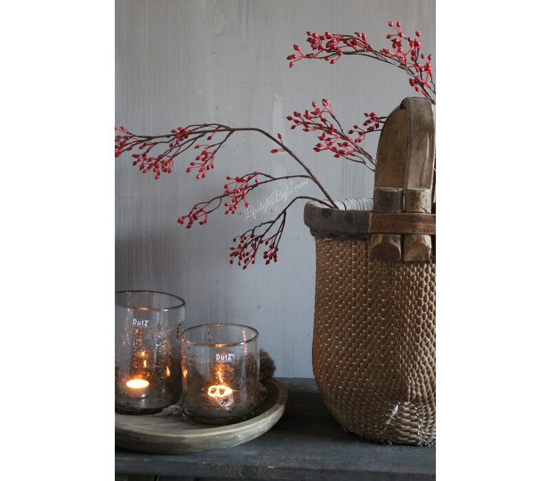 Namaak lange Rozenbottel tak red 100 cm