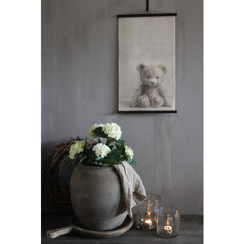 Linnen wandhanger Baby Beertje 60 x 40 cm 