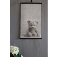 Linnen wandhanger Baby Beertje 60 x 40 cm
