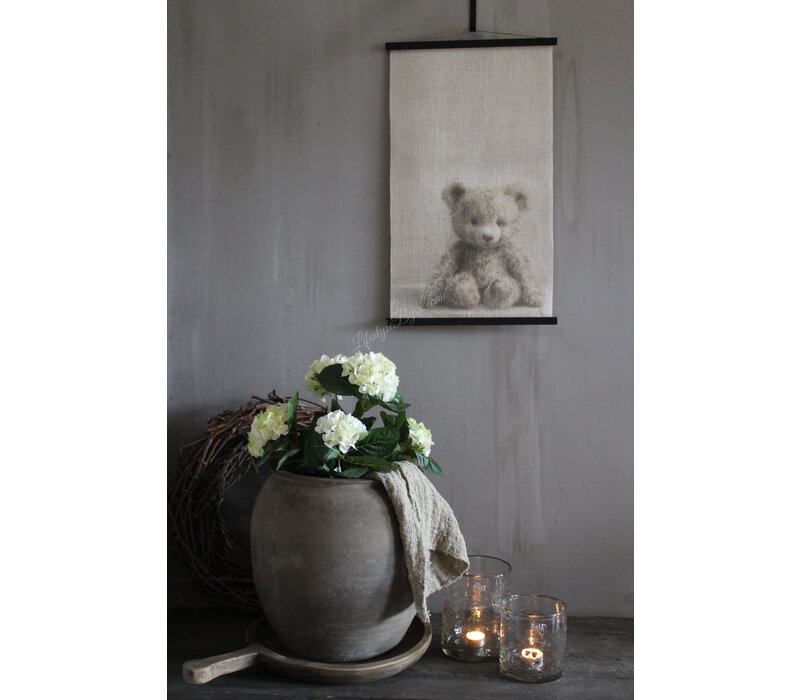 Linnen wandhanger Baby Beertje 60 x 40 cm