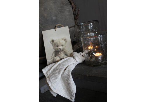 Linnen knuffeldoekje Baby offwhite 35 x 35 cm